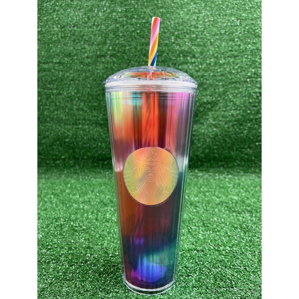 Starbucks Rainbow Dome Kaleidoscope 2021 Pride Month 24oz Tumbler New‎